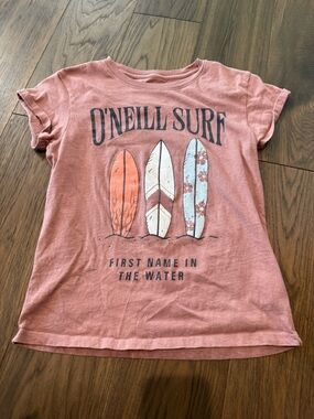 O'Neill Surf "First Name In The Water" Graphic Tee Pink Small